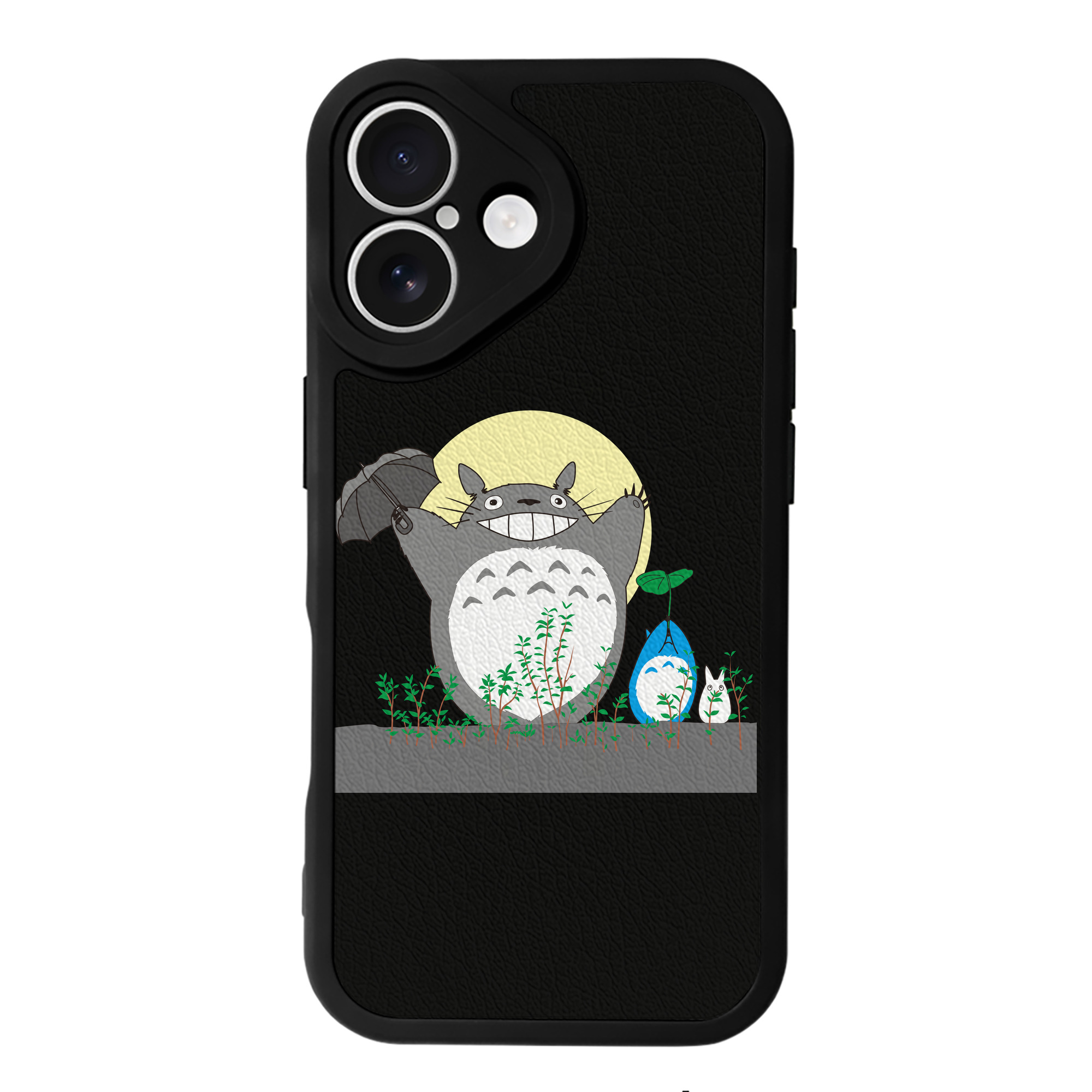 （画像用） となりのトトロ 草壁メイ 草壁サツキ My Neighbor Totoro Satsuki Kusakabe Mei Kusakabe 【iPhone 16シリーズ対応】シリコンスマホケース（レザー調） 材質：シリコン